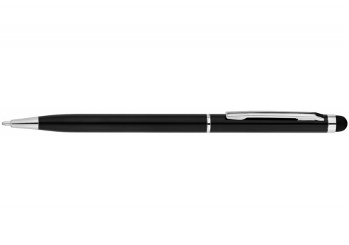 ручка кулькова металева economix stylus. корпус чорний, пише синім
