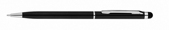 ручка кулькова металева economix stylus. корпус чорний, пише синім