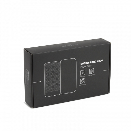 повербанк (портативний акумулятор) bubble bang, 4000 mah, світиться логотип